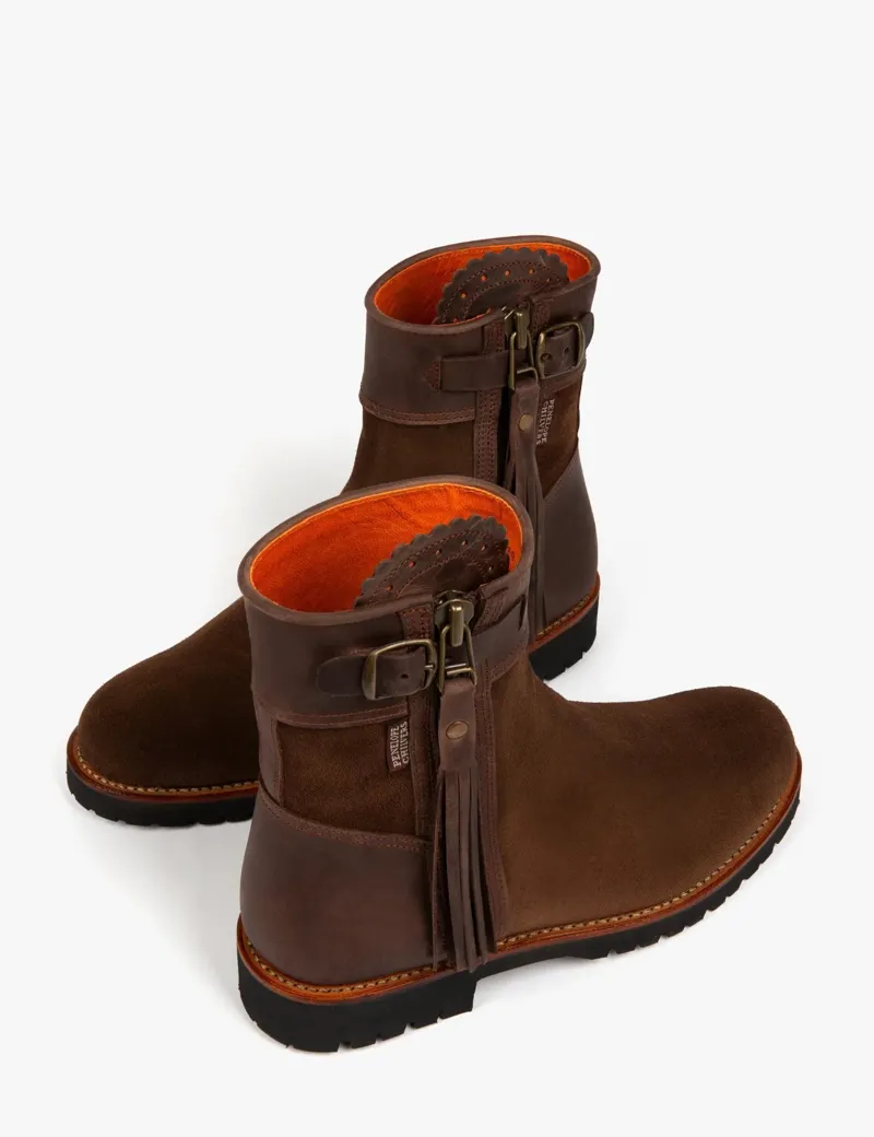 Penelope Chilvers Inclement Cropped Tassel Dark Oak Boot-3