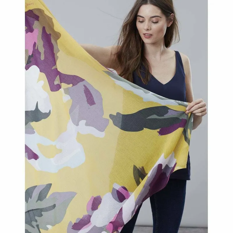 Joules Atmore Gold Floral Scarf-1