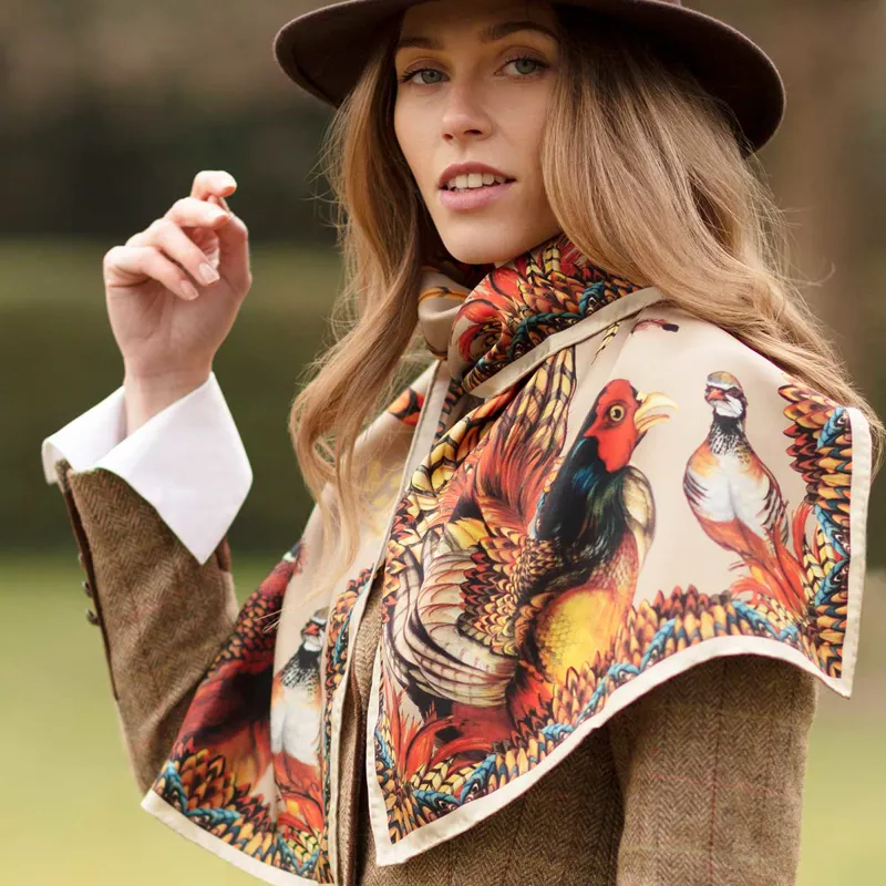 Clare Haggas Heads or Tails Toffee Classic Scarf-2