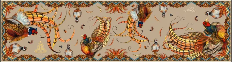 Clare Haggas Heads or Tails Toffee Classic Scarf-1