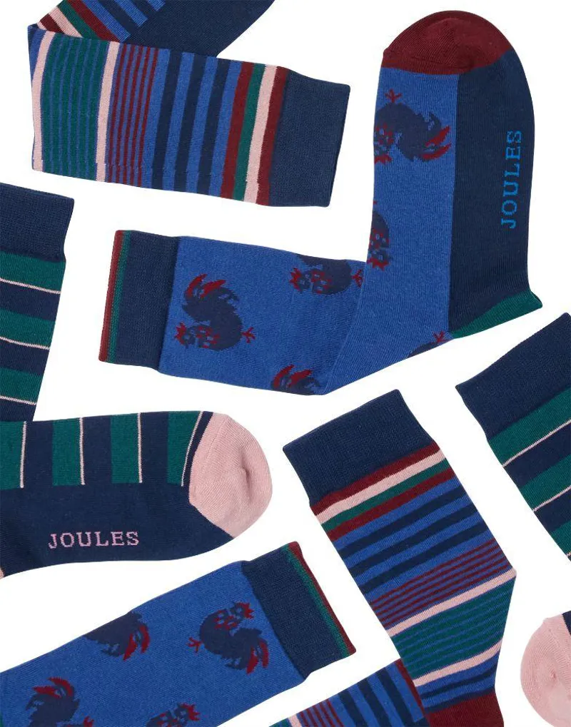 Joules Striking 3 Pack Socks - Cockerel-1