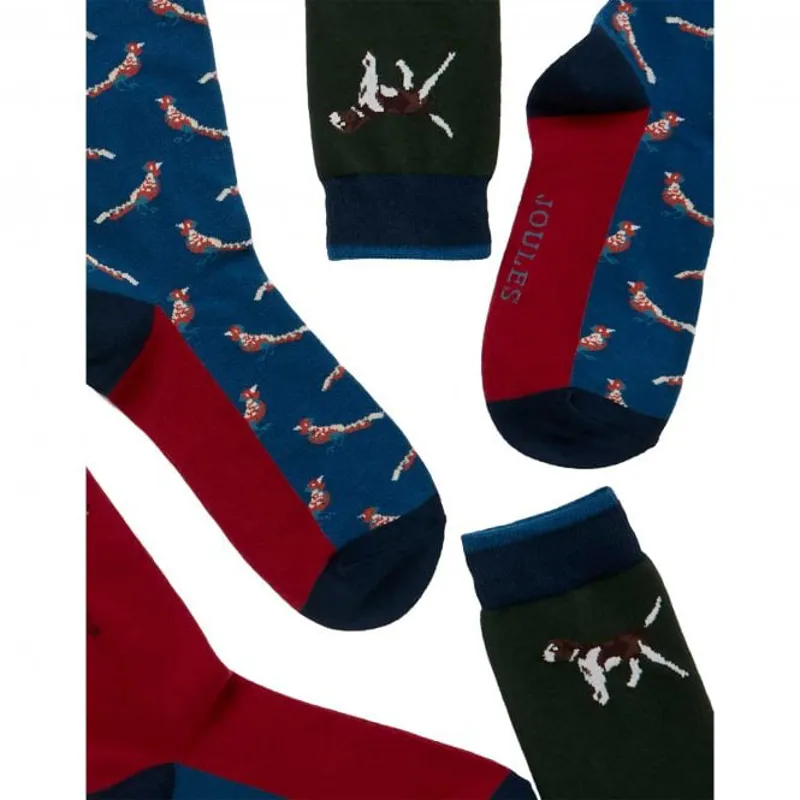 Joules Striking 3 Pack Socks - Game Animal-1