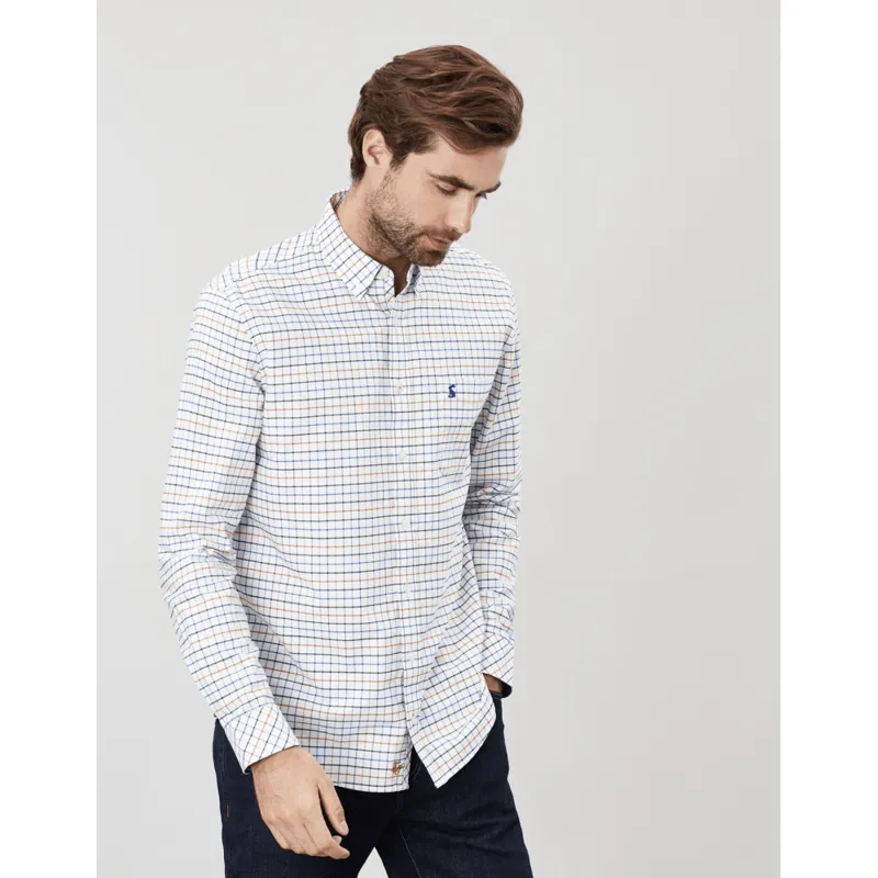 Joules Welford Classic White and Blue Check Shirt