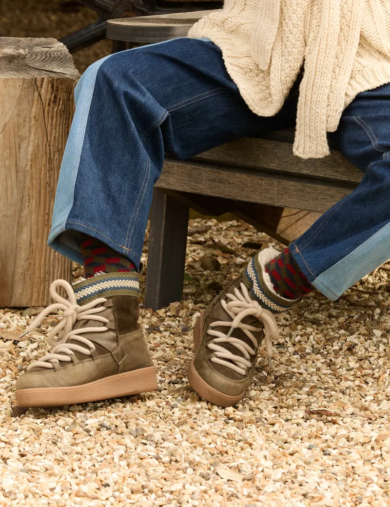 Penelope Chilvers Cosmos Suede Boot - Khaki-4