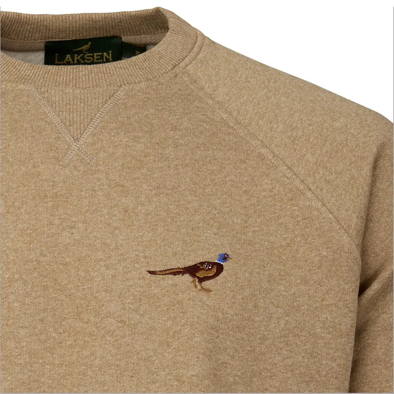 Laksen True Pheasant Logo Sweatshirt - Camel Melange-1