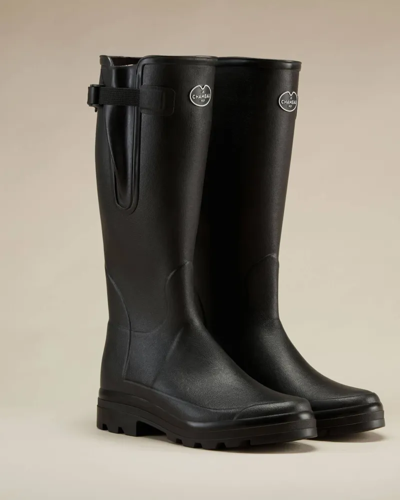 Le Chameau Mens Black Vierzonord Wellingtons