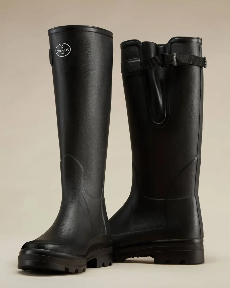 Le Chameau Mens Black Vierzonord Wellingtons-7