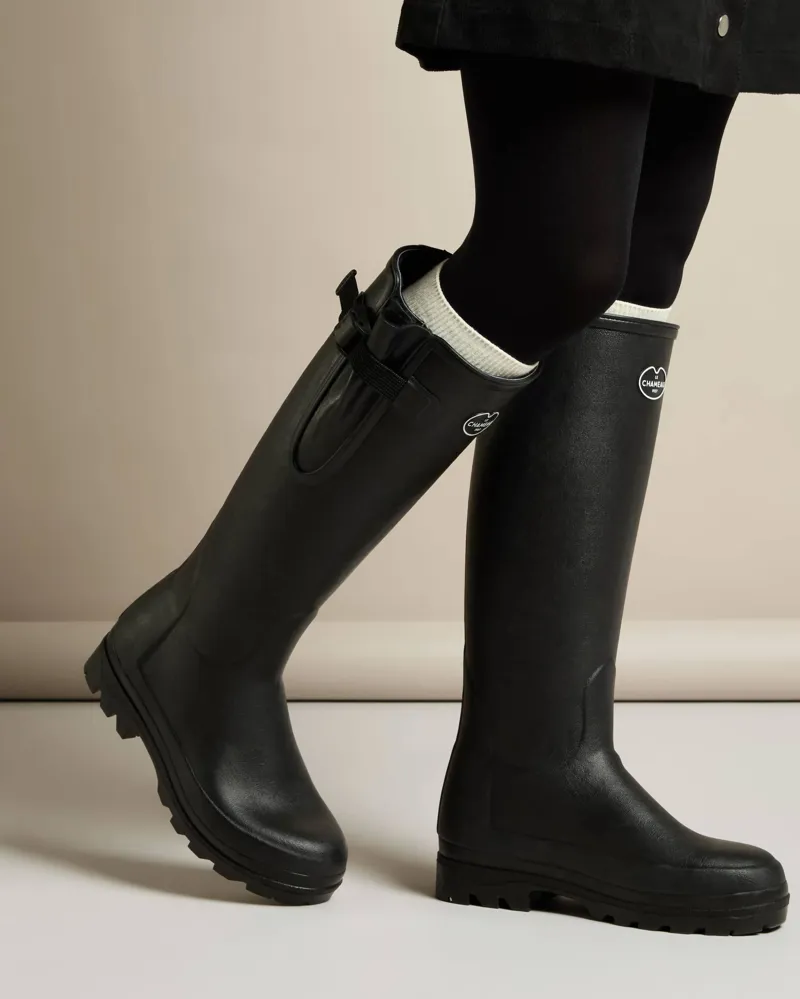 Le Chameau Ladies Black Vierzonord Wellingtons-3