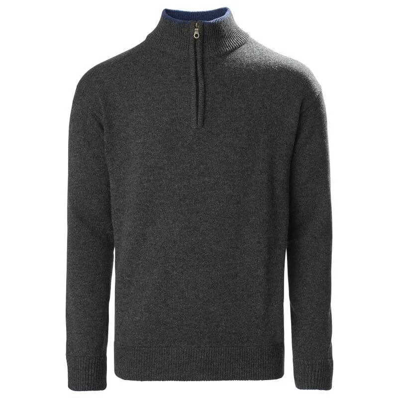 Musto Country Zip Neck Charcoal Knit Jumper