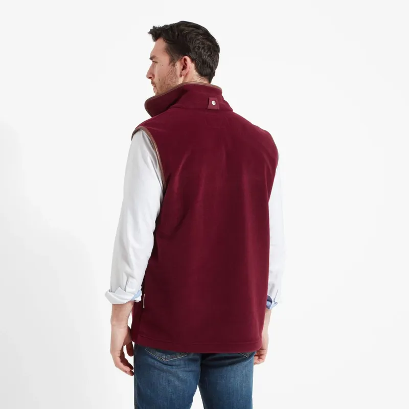 Schoffel Oakham Fleece Gilet - Claret-5