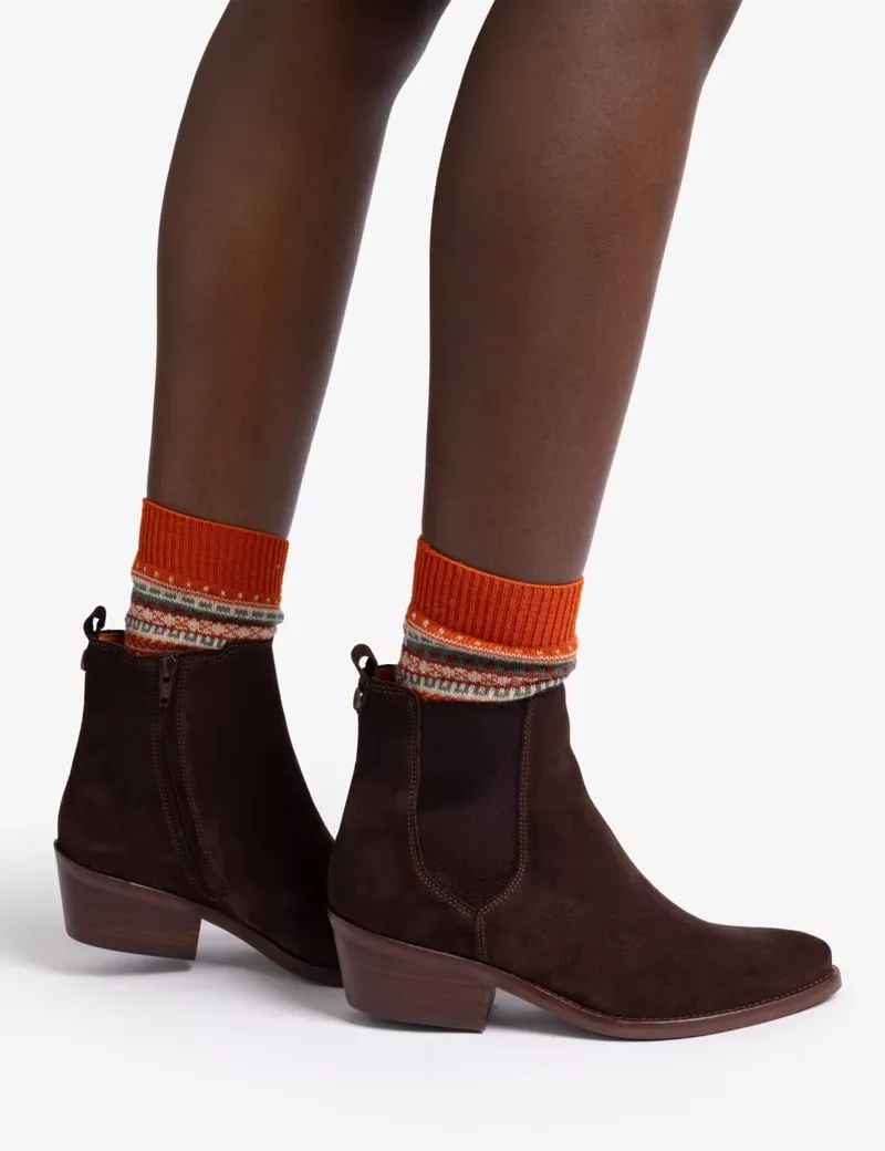 Penelope Chilvers Rove Suede Chocolate Boot-4