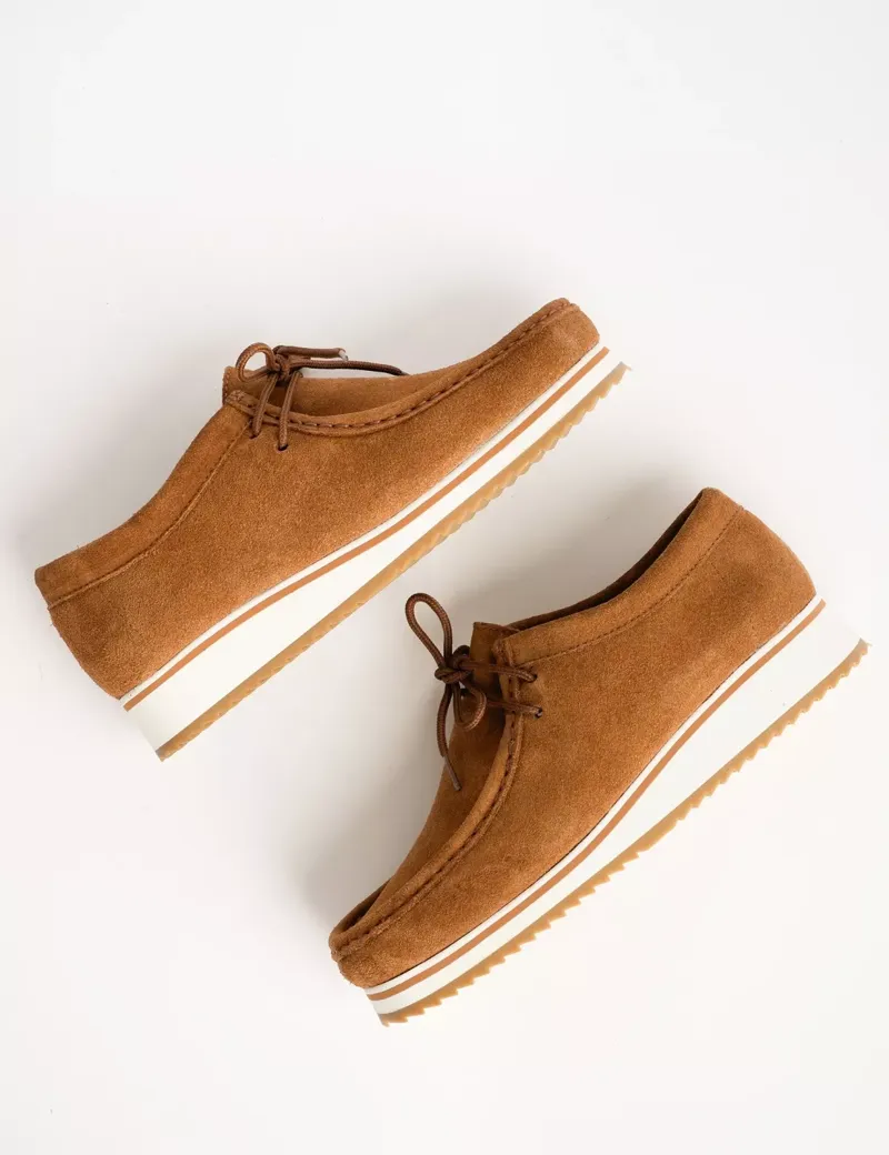Penelope Chilvers Rise Suede Trainer - Tan-2