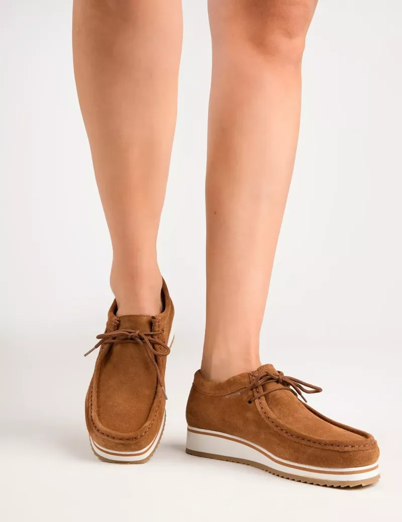 Penelope Chilvers Rise Suede Trainer - Tan-4