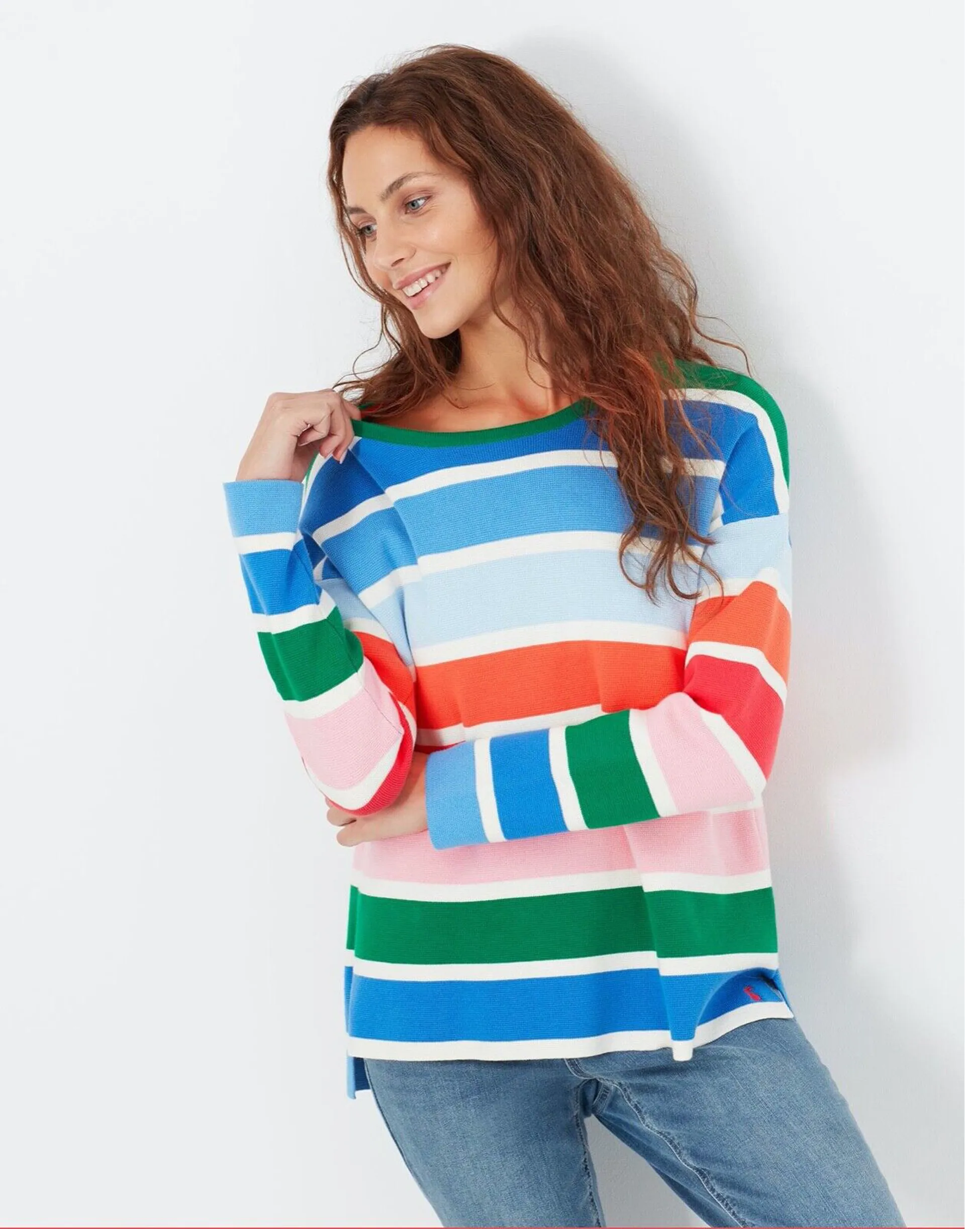 Joules Ladies Uma Multi Stripe Knit Jumper
