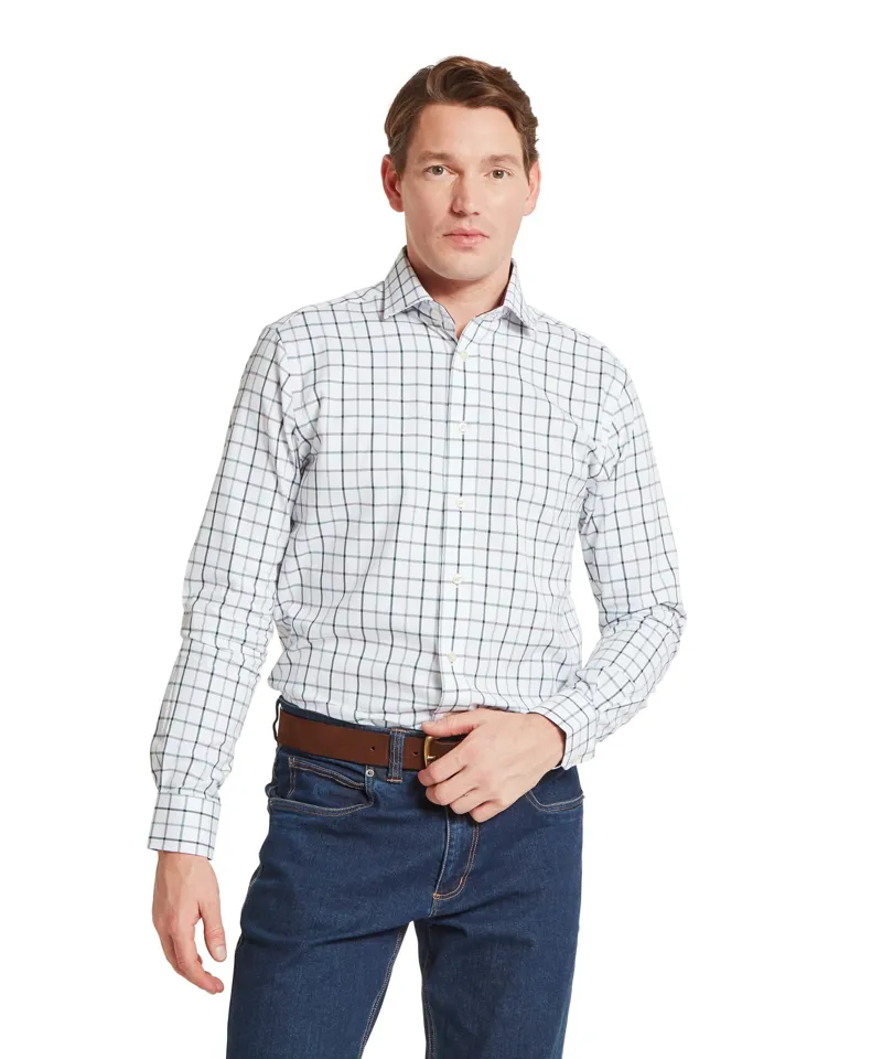 Schoffel Baconsthorpe Tailored Shirt - Deep Purple Check