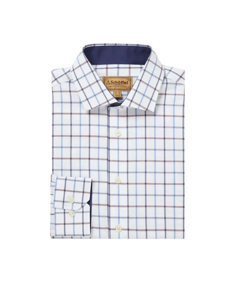 Schoffel Baconsthorpe Tailored Shirt - Vintage Navy Check-5