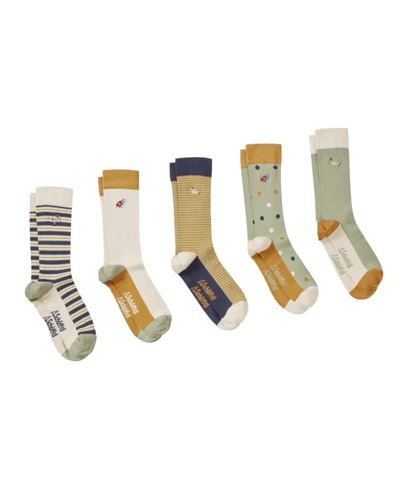 Schoffel Bamboo Socks - Box of 5 - Game Birds