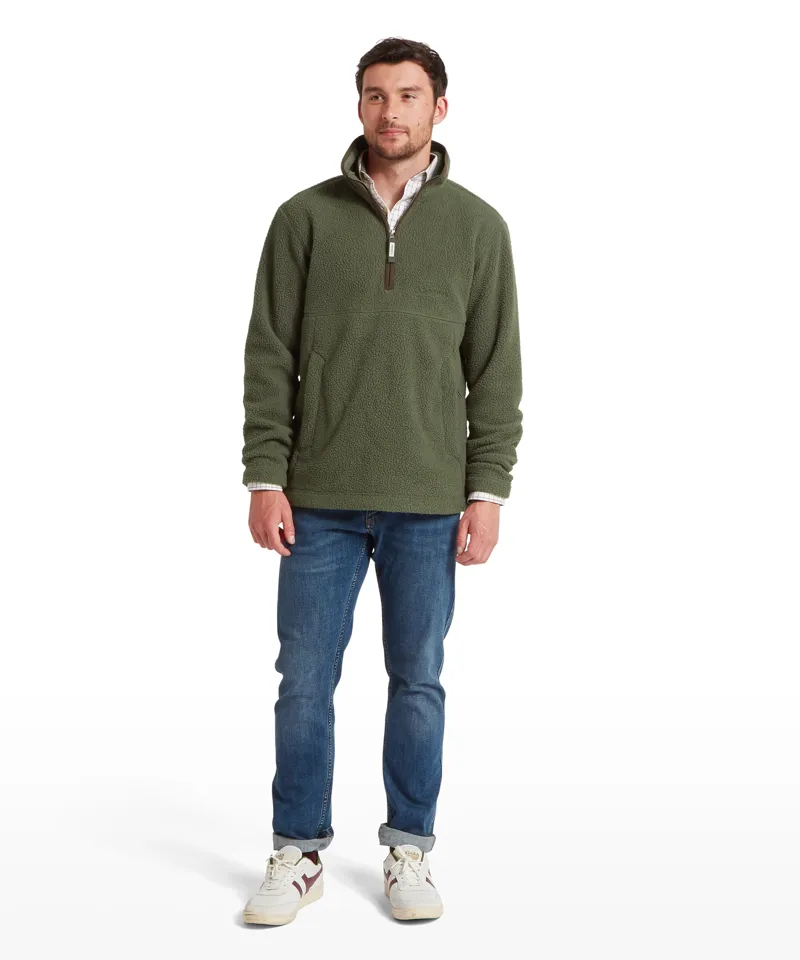 Schoffel Berkeley Retro Quarter Zip Fleece - Woodland-2