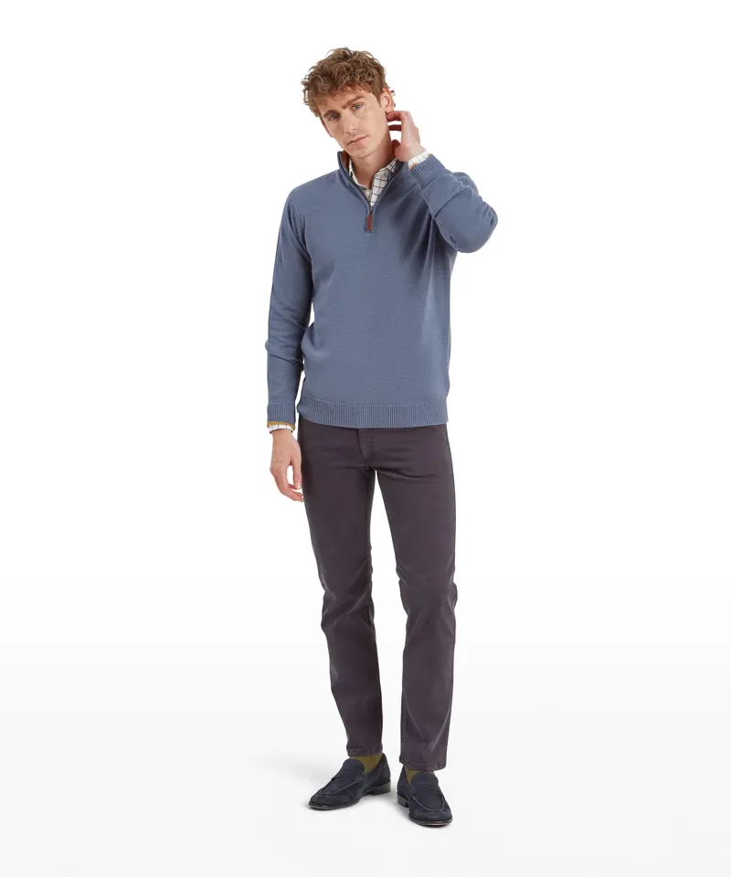 Schoffel Blair Quarter Zip Jumper - Vintage Navy-2