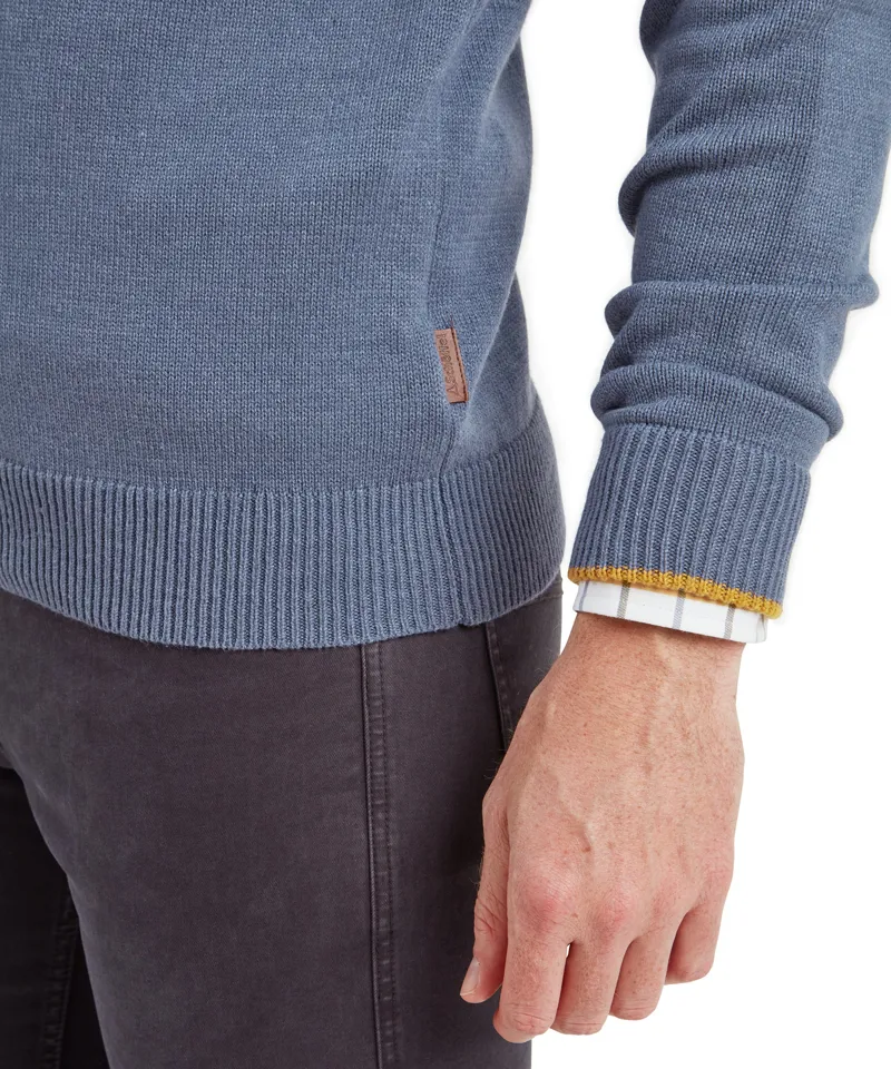 Schoffel Blair Quarter Zip Jumper - Vintage Navy-6