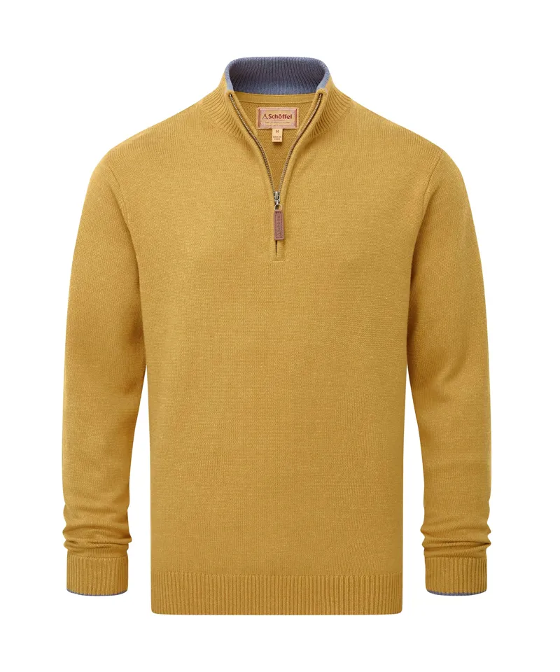 Schoffel Blair Quarter Zip Jumper - Mustard
