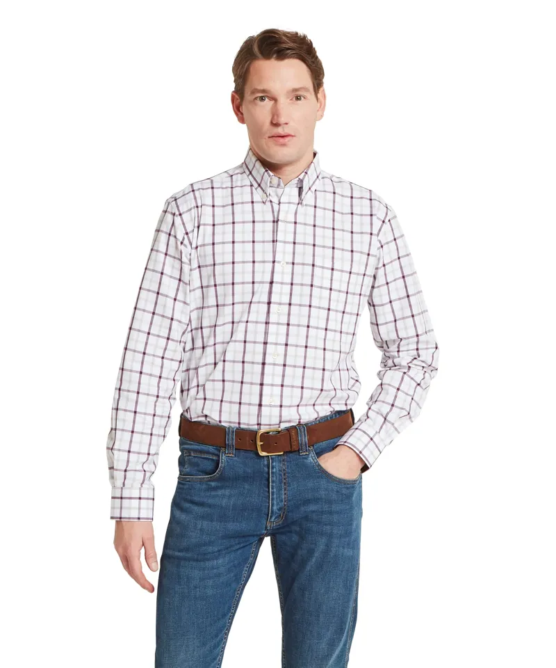 Schoffel Brancaster Classic Shirt - Beetroot Check