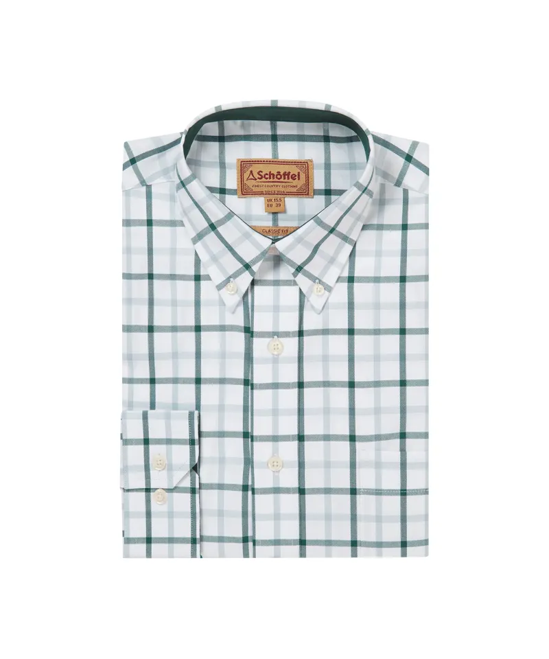 Schoffel Brancaster Classic Shirt - Deep Pine Check-6