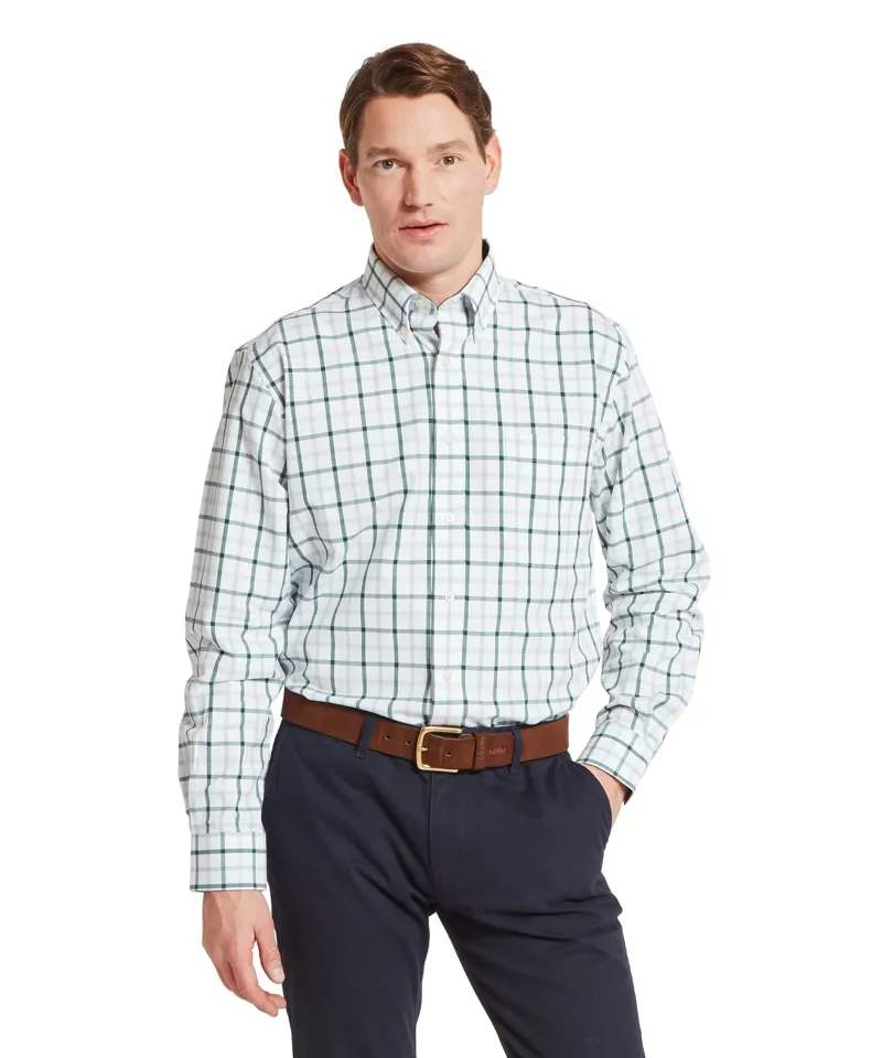 Schoffel Brancaster Classic Shirt - Deep Pine Check