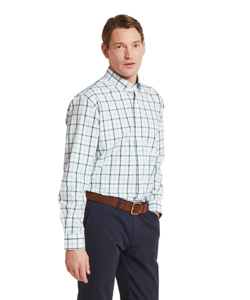 Schoffel Brancaster Classic Shirt - Deep Pine Check-4