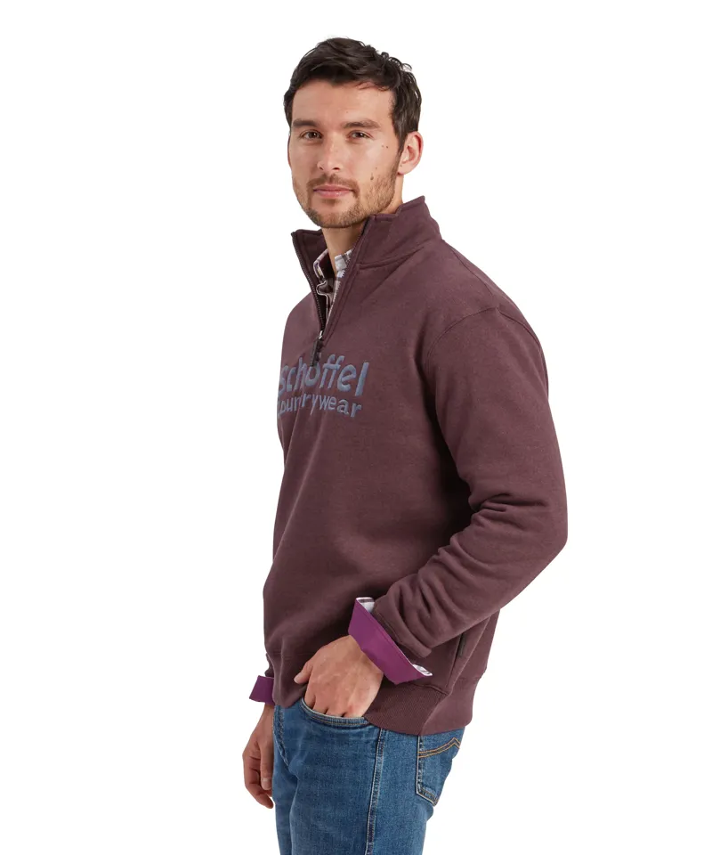 Schoffel Bude Sweatshirt - Wine Marl-3