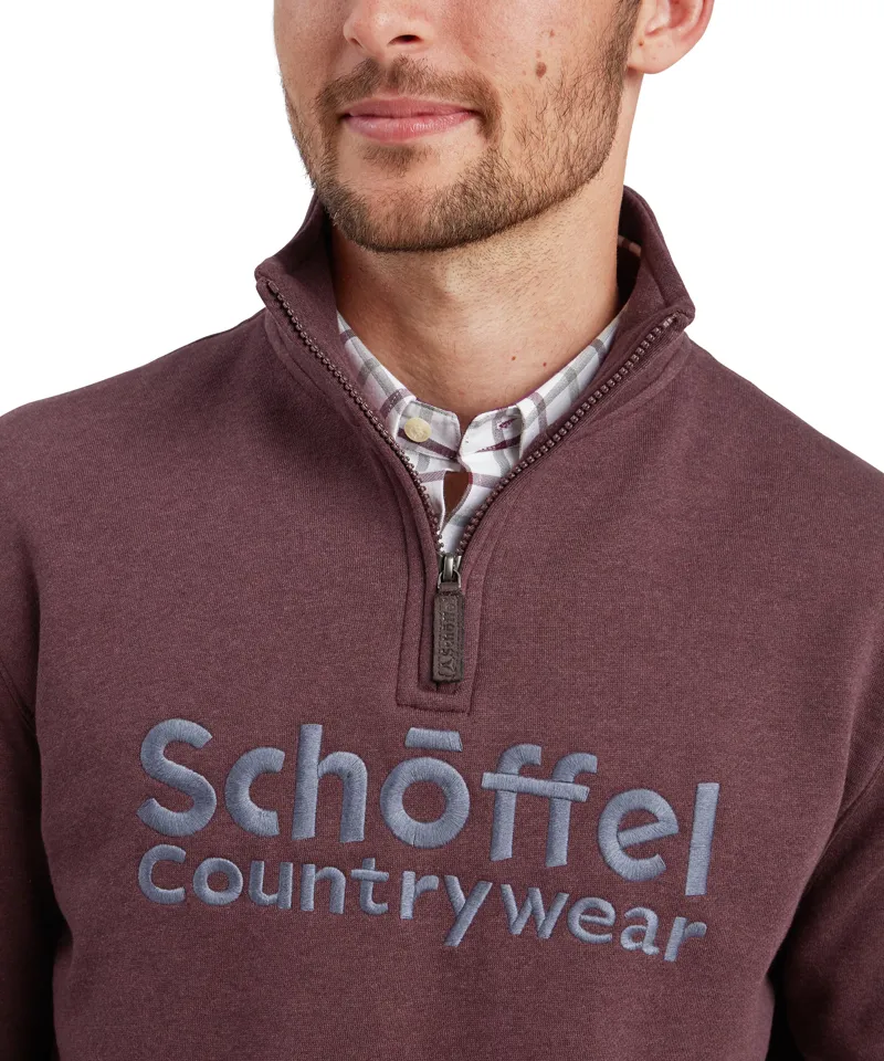 Schoffel Bude Sweatshirt - Wine Marl-5