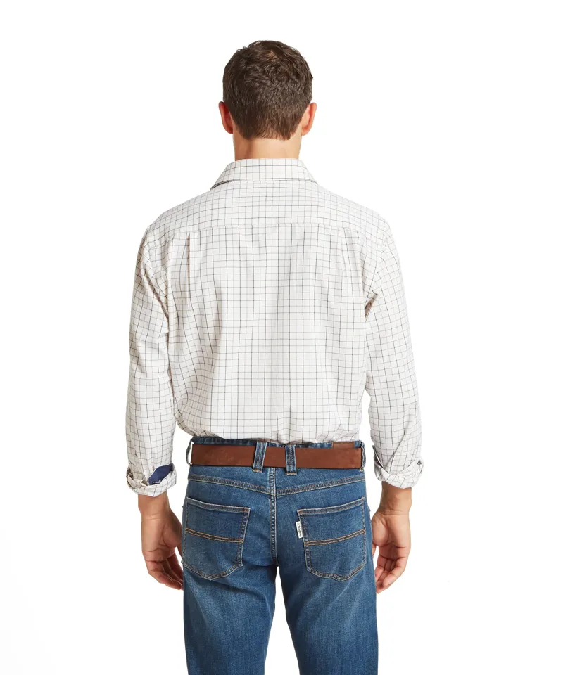 Schoffel Burnham Tattersall Classic Shirt -  Blueberry Tattersall-3