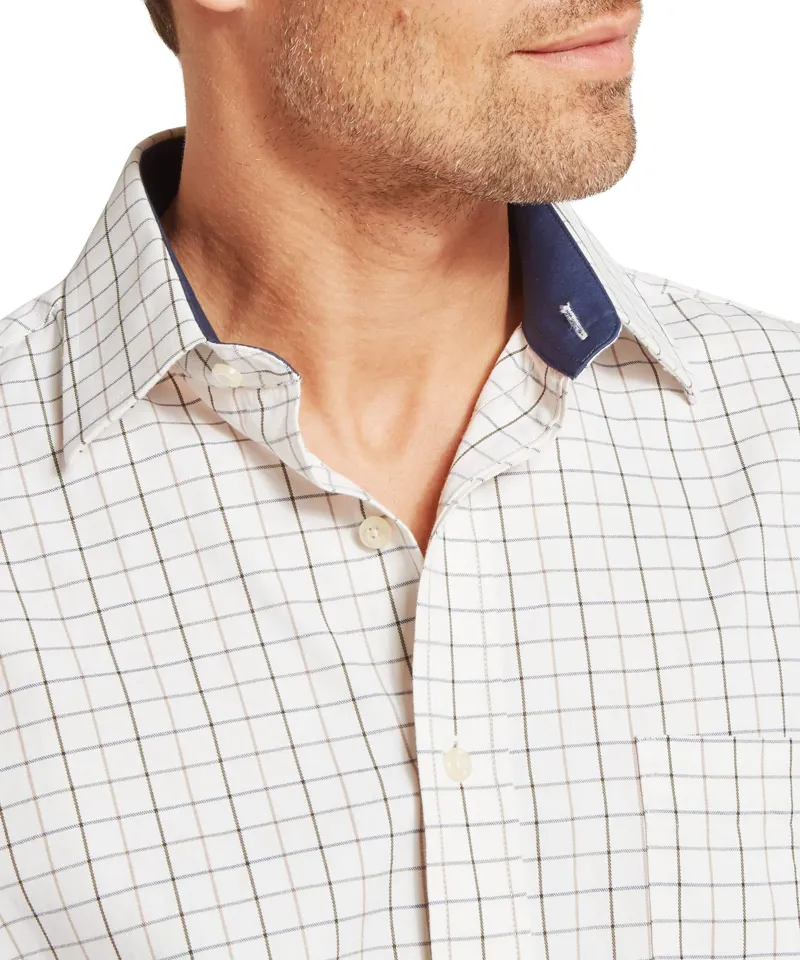 Schoffel Burnham Tattersall Classic Shirt -  Blueberry Tattersall-4