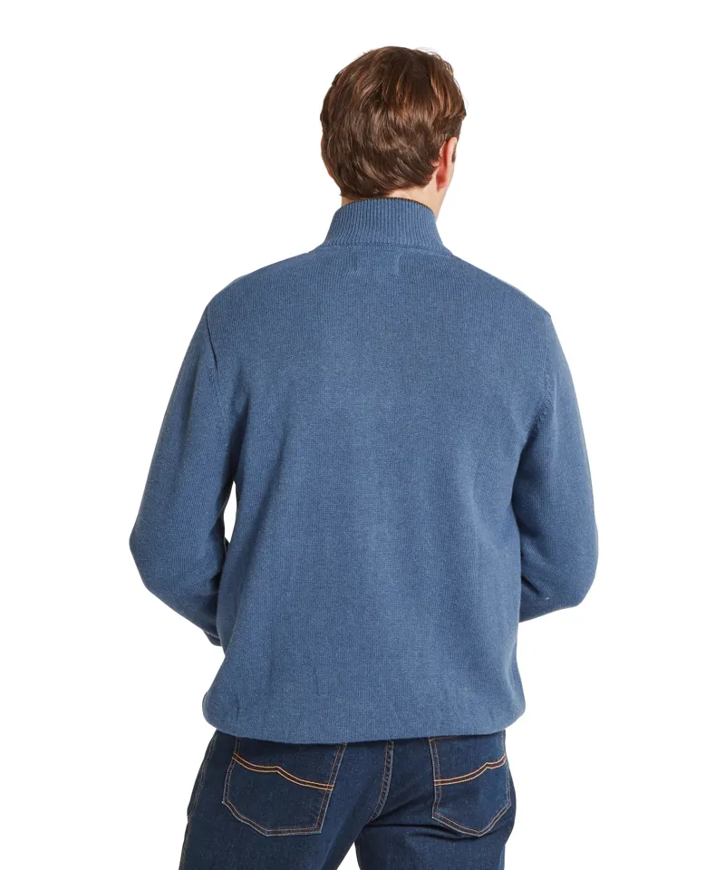 Schoffel Castlebay 1/4 Zip Jumper - Force Blue-6