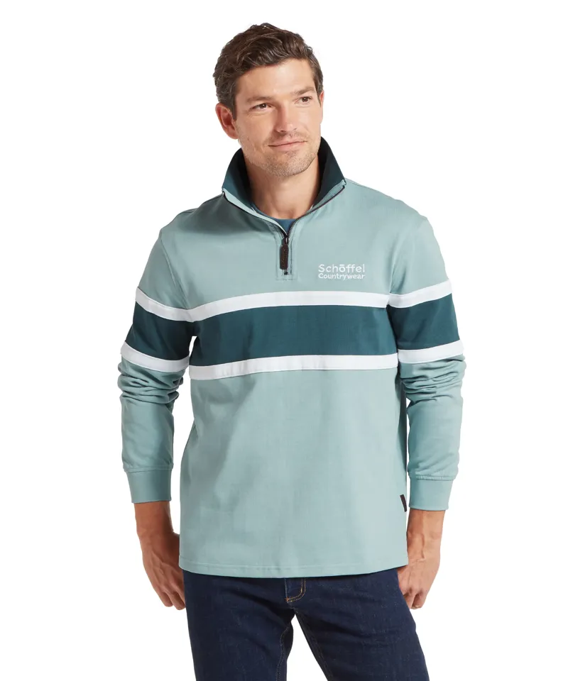 Schoffel Exmouth Heritage Quarter Zip - Powder Blue