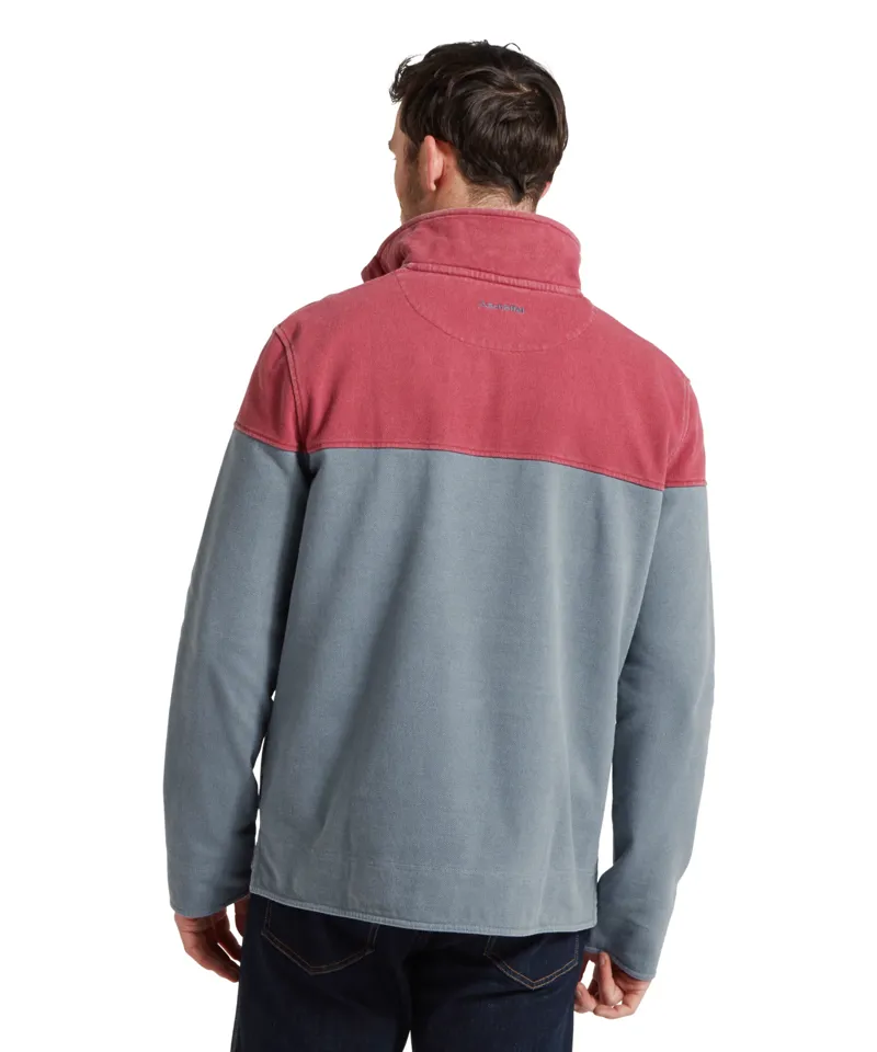 Schoffel Helford Heritage Sweatshirt - Slate Red/Dark Pigeon Blue-4