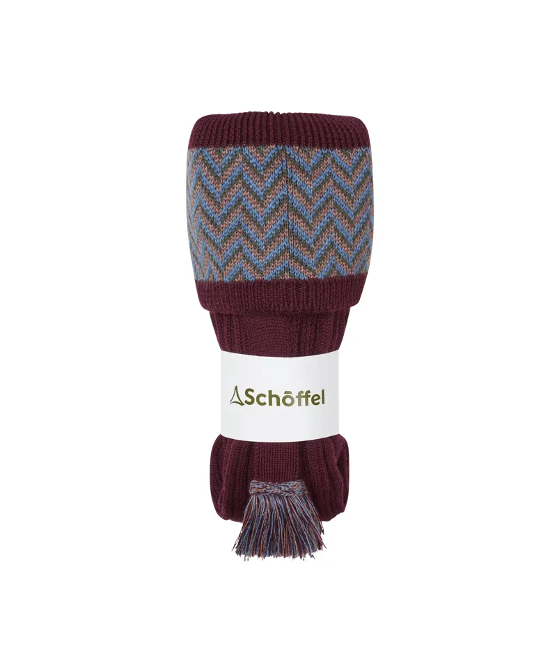 Schoffel Herringbone Socks - Port
