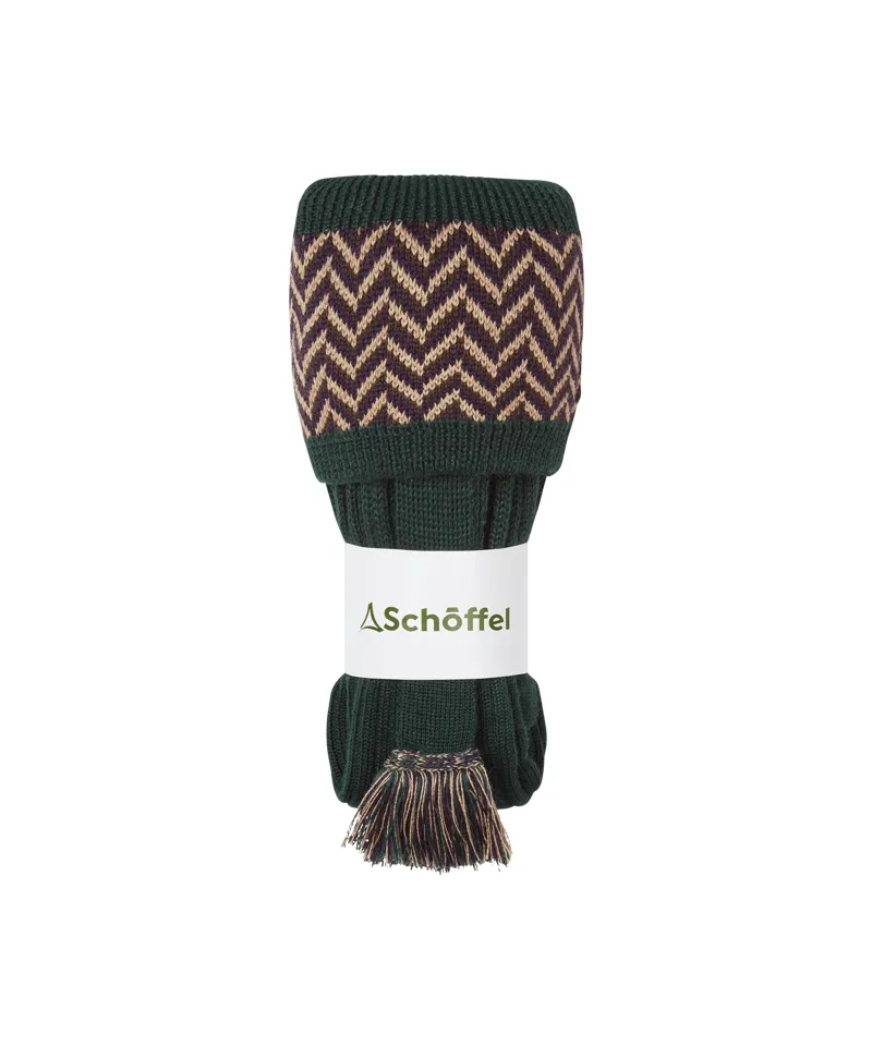 Schoffel Herringbone Socks - Deep Pine
