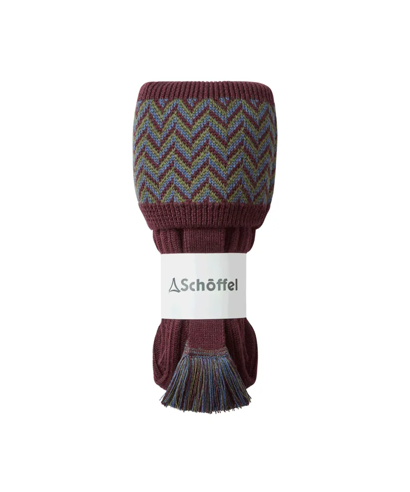 Schoffel Herringbone Socks - Wine