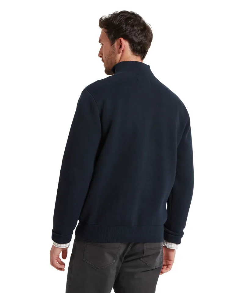 Schoffel Marlow 1/4 Zip Jumper - Navy-3