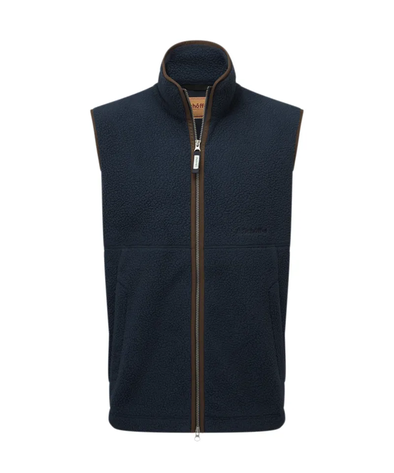 Schoffel Oakham Retro Fleece Gilet - True Navy-7
