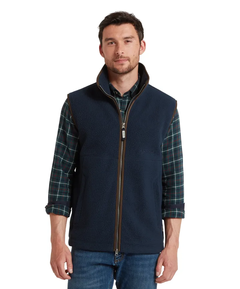 Schoffel Oakham Retro Fleece Gilet - True Navy