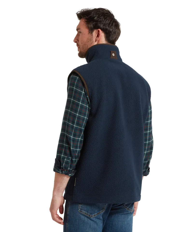 Schoffel Oakham Retro Fleece Gilet - True Navy-3