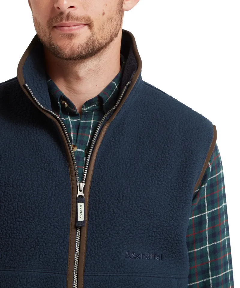 Schoffel Oakham Retro Fleece Gilet - True Navy-5