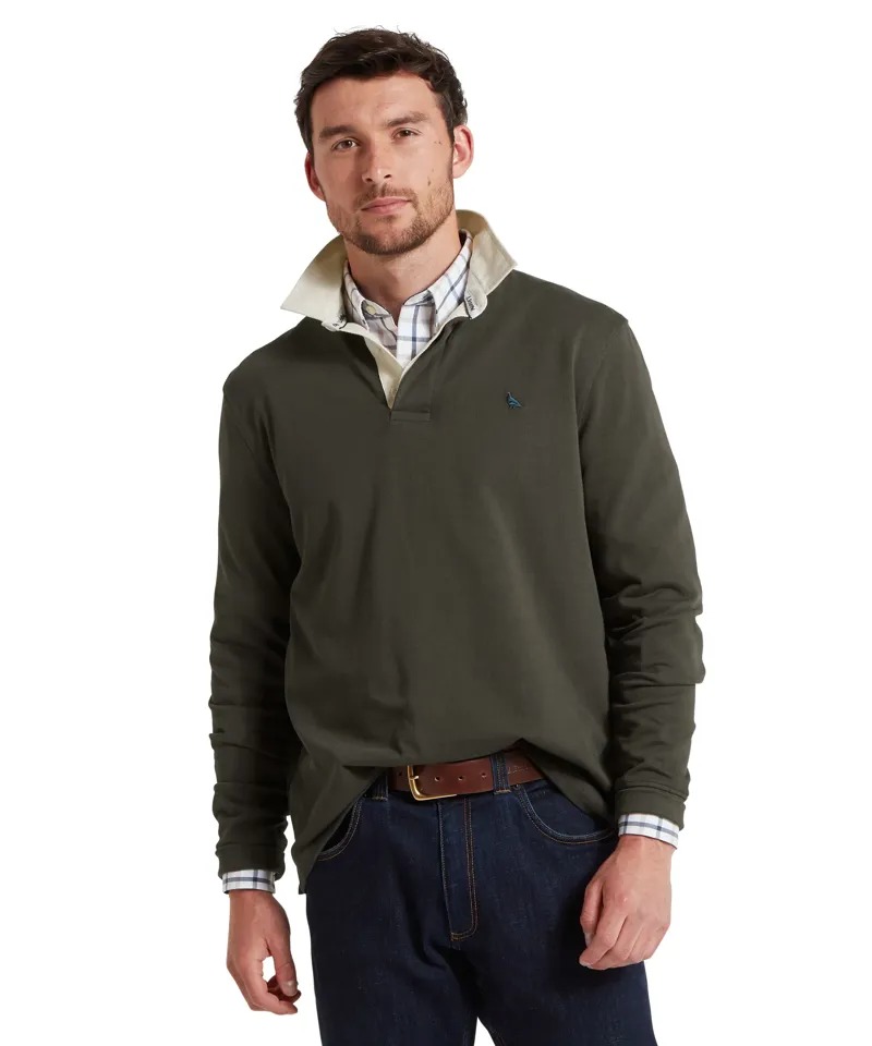 Schoffel Porthallow Peat Green Rugby Shirt-1