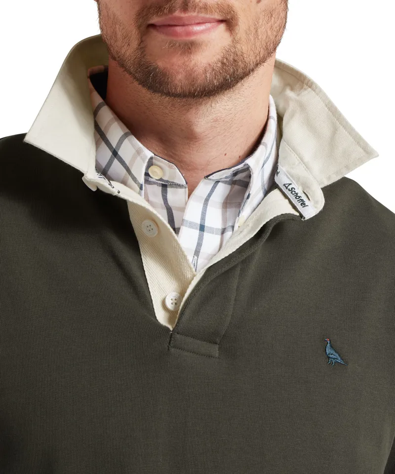 Schoffel Porthallow Peat Green Rugby Shirt-4