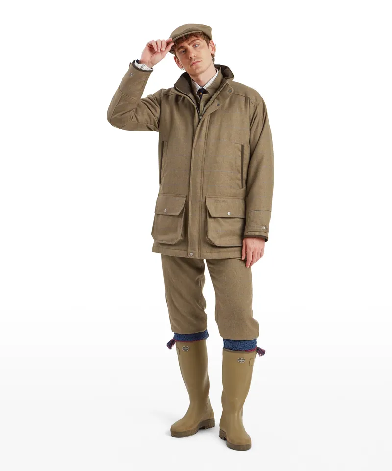 Schoffel Ptarmigan Tweed Classic Coat - Corry Tweed-1