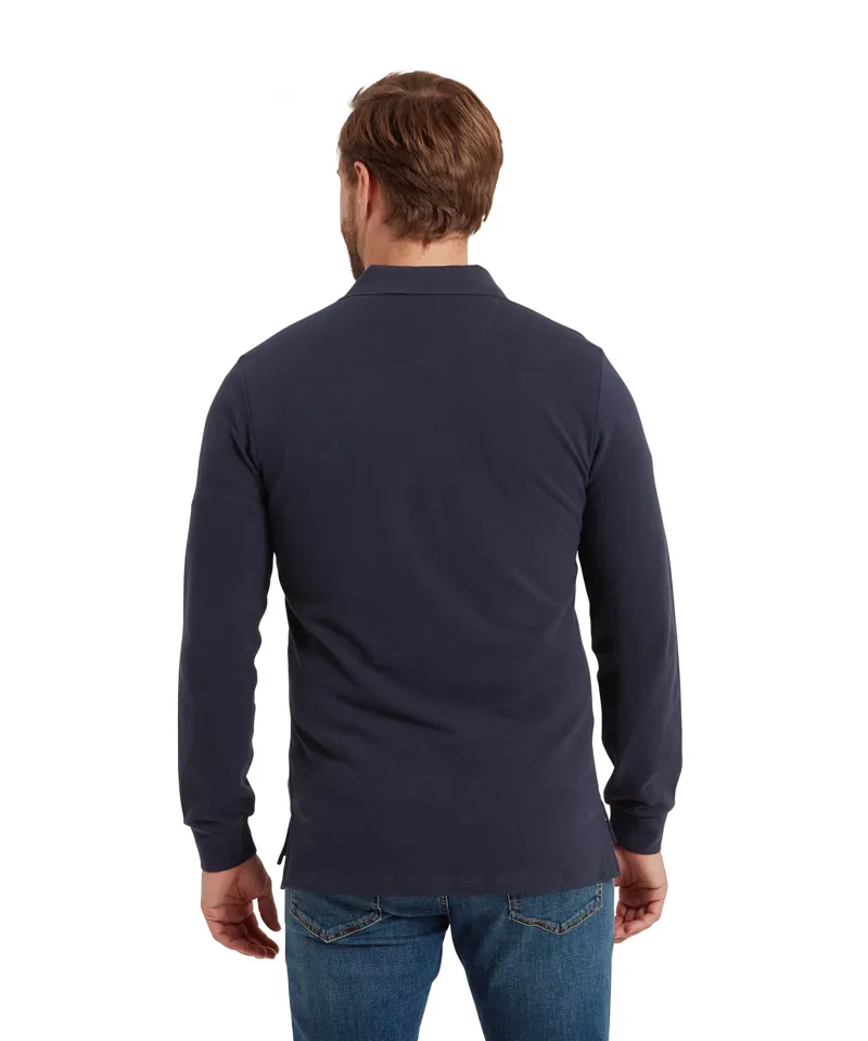 Schoffel St Ives Long Sleeve Polo Shirt - Navy-4
