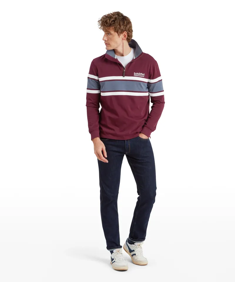 Schoffel Exmouth Heritage Quarter Zip - Wine-2