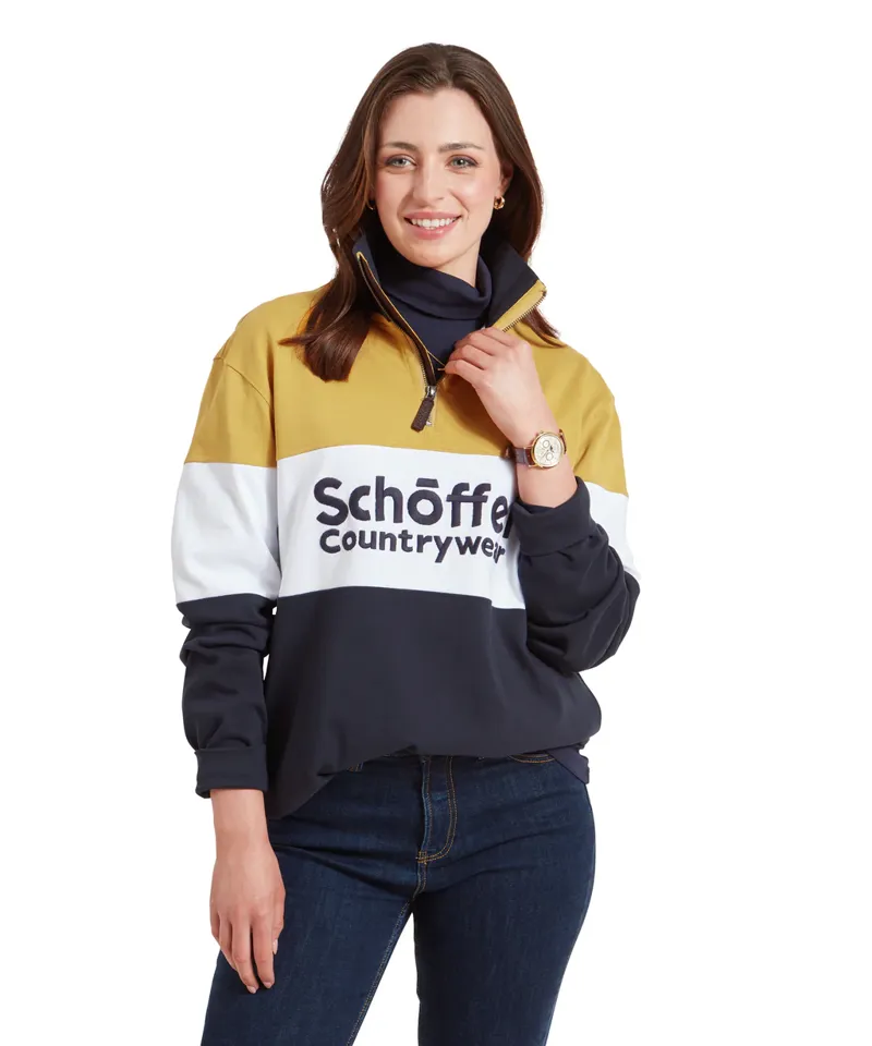 Schoffel Exeter Heritage Quarter Zip - Mustard-4